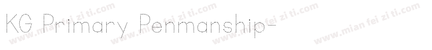 KG Primary Penmanship字体转换